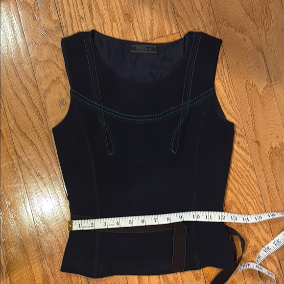 Prada Blue Fitted Sleeveless Tank Top - Picture 7 of 7